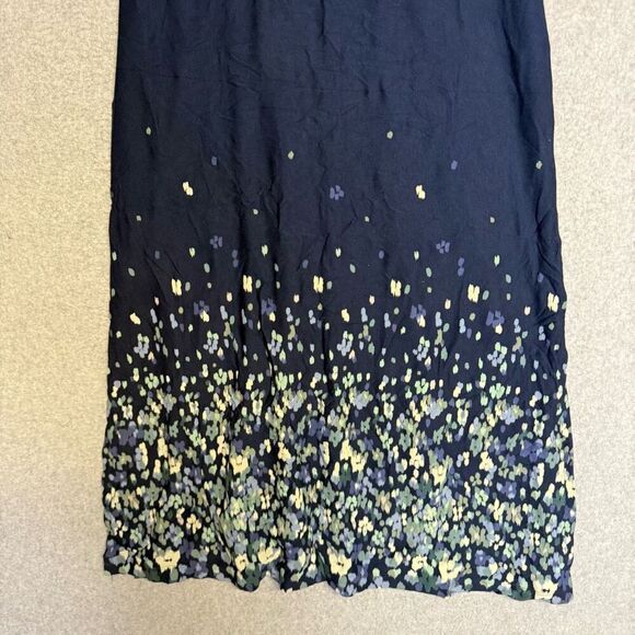 Pure Jill Women's Size Small Navy Blue A Line Tunic Dress Watercolor Bottom - Picture 11 of 12